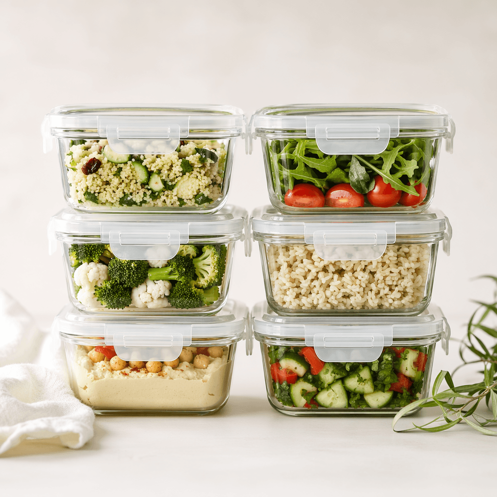 Glass Meal Prep Containers (6)
